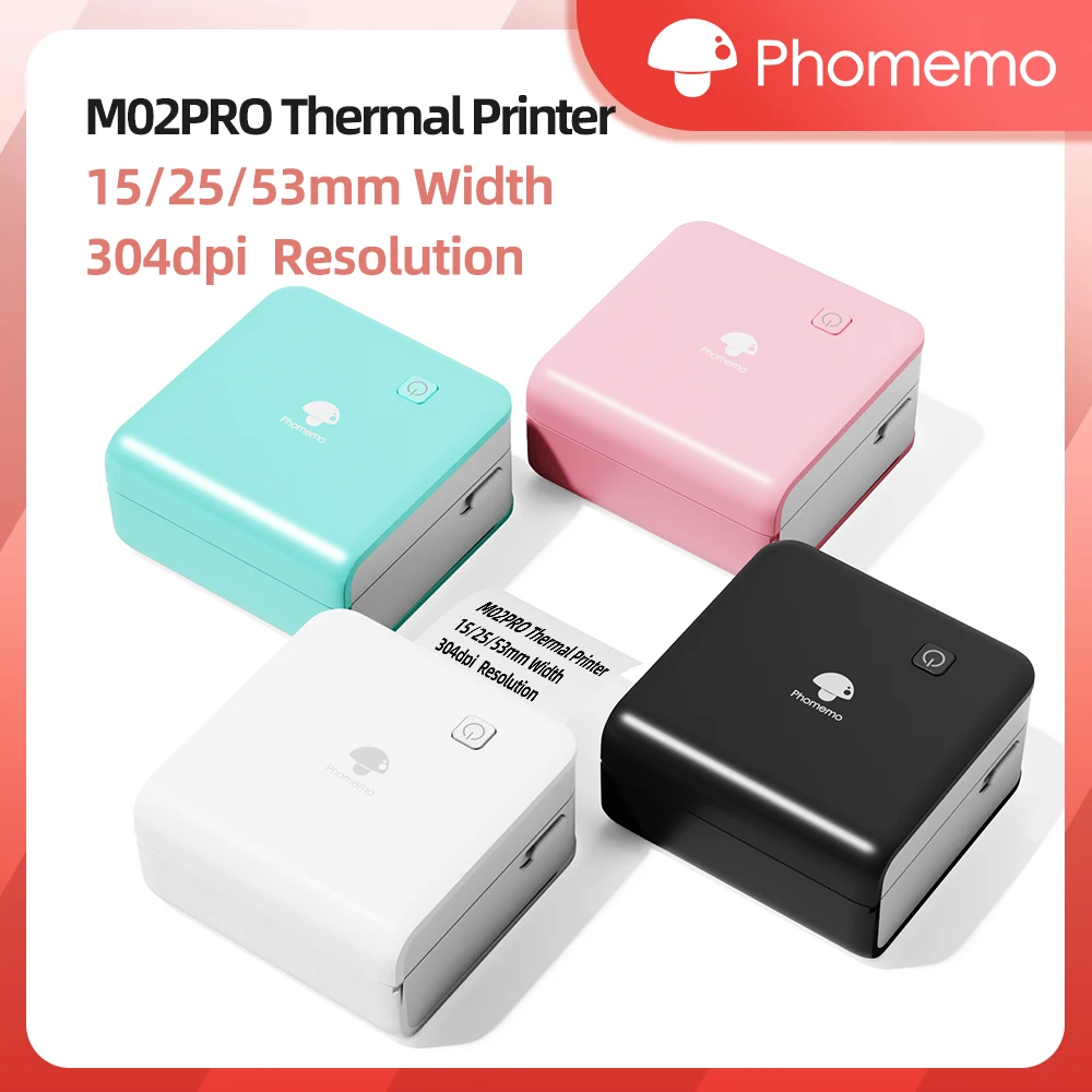 Commercial Printing Labels - Phomemo M02Pro Mini przenośna drukarka bezprzewodowa