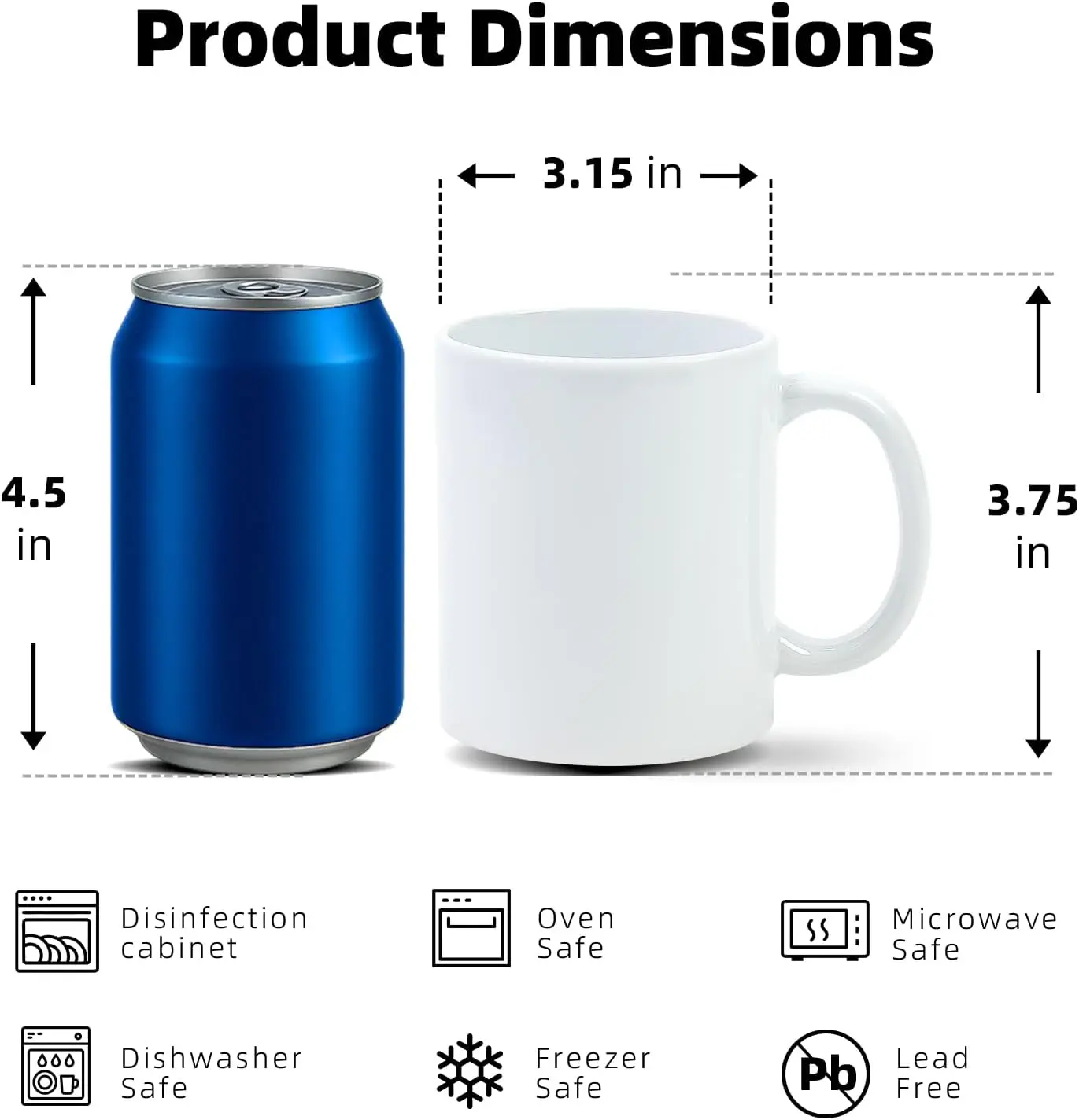 Kubki do sublimacji 11 oz, pół – Sublimation Mug Blank recenzja i cena